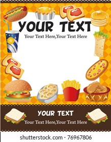 cartoon fast food card