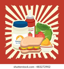 cartoon fast food design design