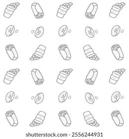 Cartoon of fast food icon pattern