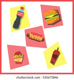 cartoon fast food icons