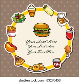 Cartoon fast-food card