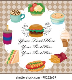 Cartoon fast-food card