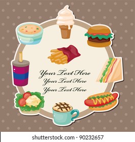 Cartoon fast-food card