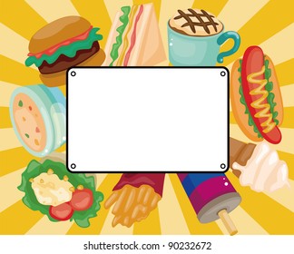 Cartoon fast-food card