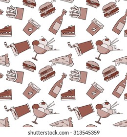cartoon fastfood pattern