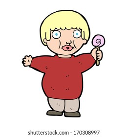niño gordo de dibujos animados