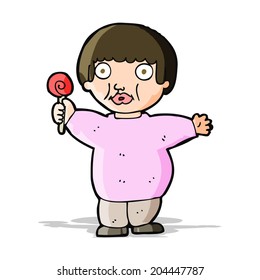 niño gordo de dibujos animados