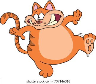 cartoon fat orange cat