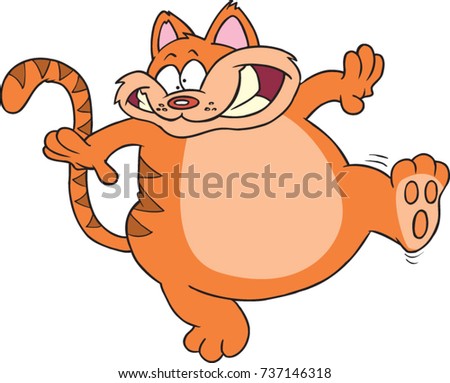 cartoon fat orange cat