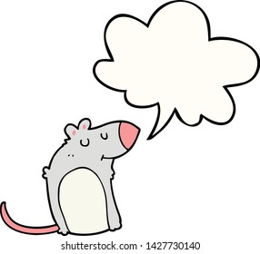 cartoon fat rat with speech bubble