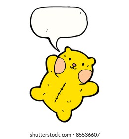 cartoon fat teddy bear waving