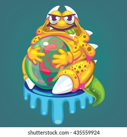 cartoon fat virus