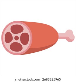 Cartoon Fettfleisch Schnitt Vektorgrafik einzeln