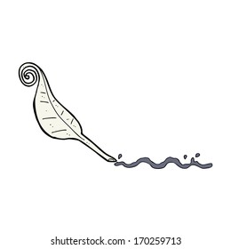cartoon feather quill