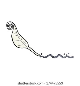 cartoon feather quill