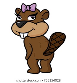 Cartoon Female Beaver