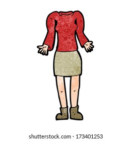 cartoon female body shrugging shoulders (mix and match cartoons or add own photos)