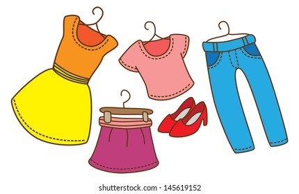 cartoon female clothing