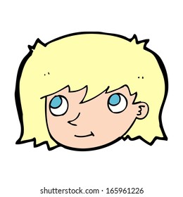 cartoon female face