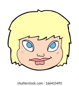 cartoon female face