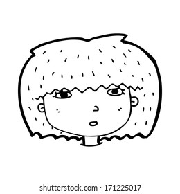 cartoon female face