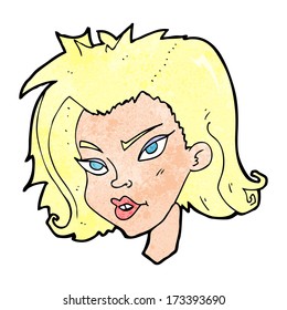cartoon female face