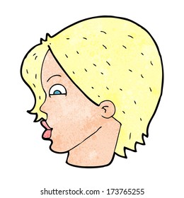 cara femenina de dibujos animados