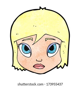 cara femenina de dibujos animados