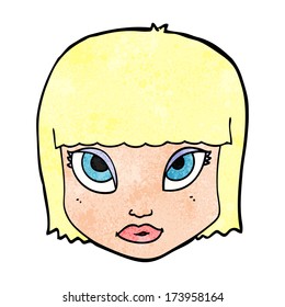 cartoon female face