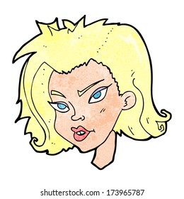 cara femenina de dibujos animados