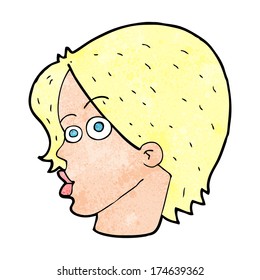 cartoon female face