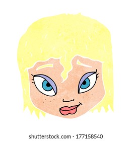 cartoon female face
