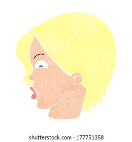 cartoon female face