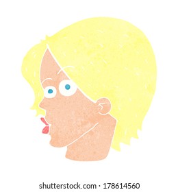 cara femenina de dibujos animados