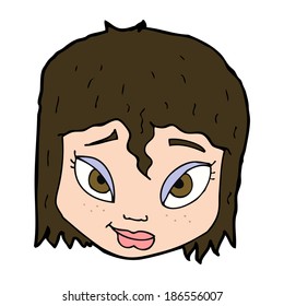 desenho animado rosto feminino