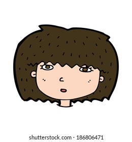 cara femenina de dibujos animados
