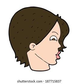 cartoon female face
