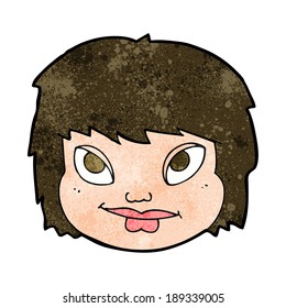cara femenina de dibujos animados