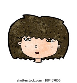 cartoon female face