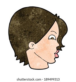 cartoon female face