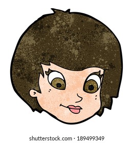 cartoon female face