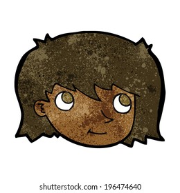 cara femenina de dibujos animados