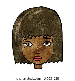 cara femenina de dibujos animados