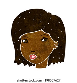 cara femenina de dibujos animados