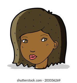 cartoon female face