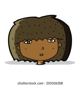 cara femenina de dibujos animados