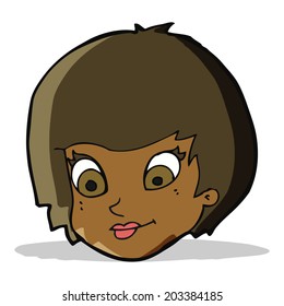 cara femenina de dibujos animados