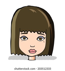 cartoon female face