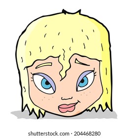 weibliches Cartoon-Gesicht