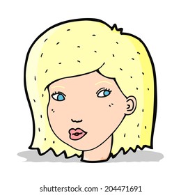 cara femenina de dibujos animados